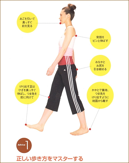 骨盤と背骨が歪まない歩き方は背筋と足運びがポイント