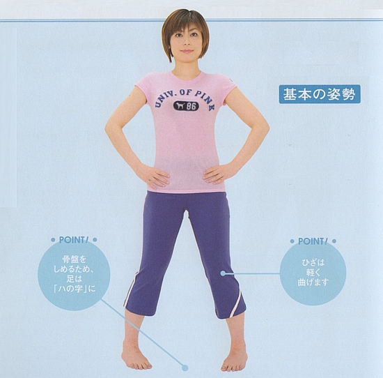 産後のダイエットの骨盤回しの基本姿勢