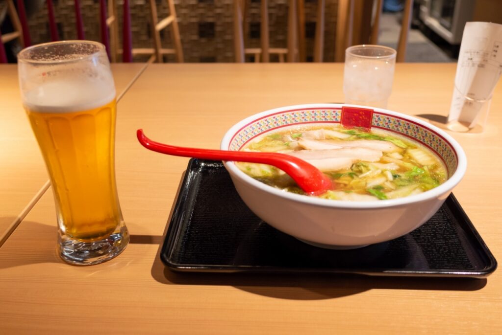 ビールとラーメン