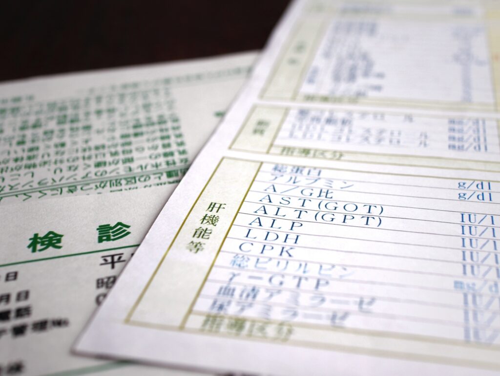 肝臓の数値