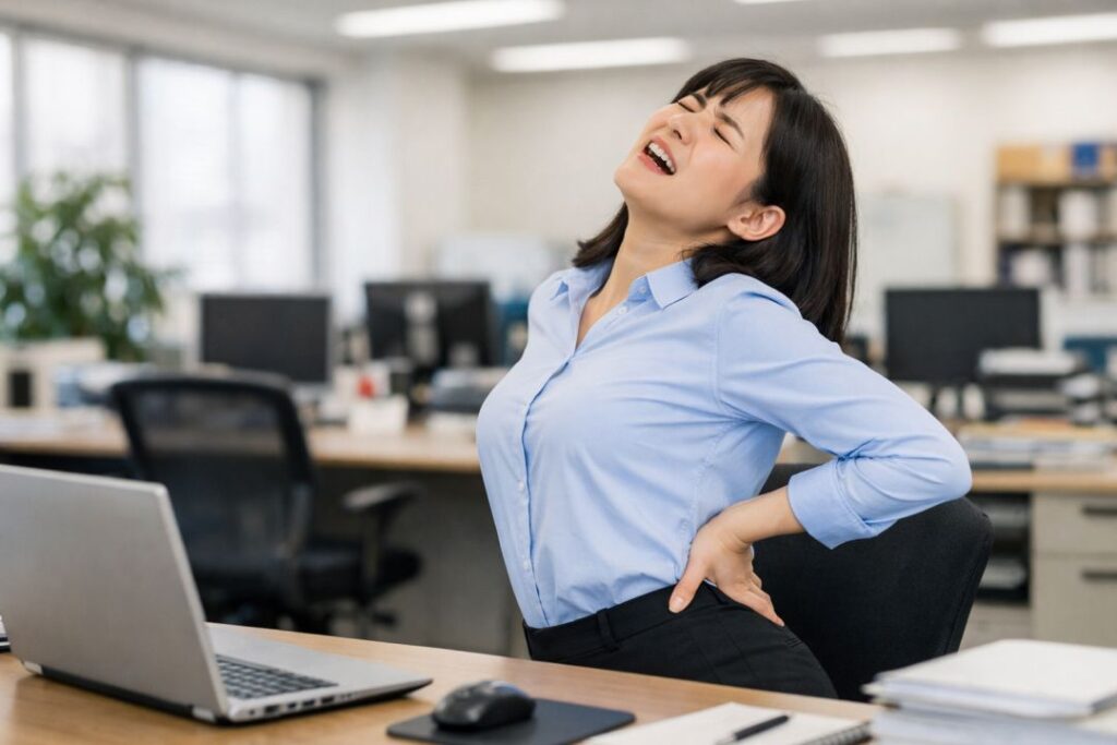 反らすと腰が痛い女性