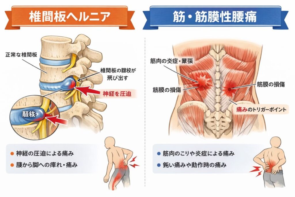 椎間板ヘルニア・筋筋膜性腰痛