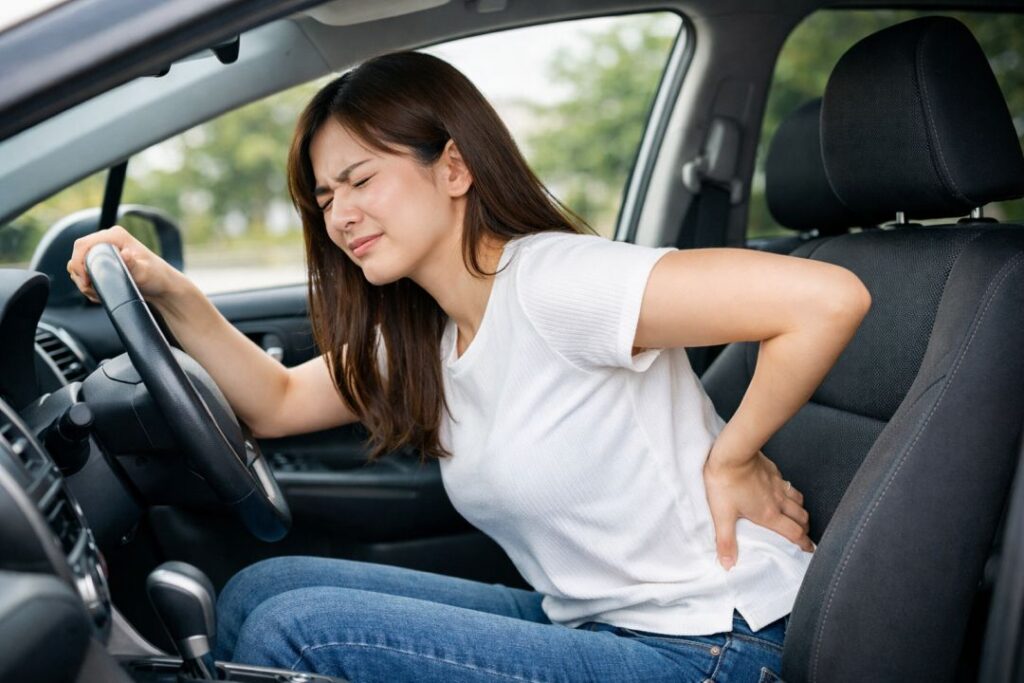 車の運転で腰が痛い女性