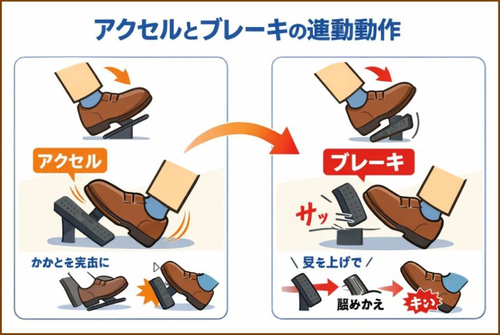 アクセル・ブレーキ操作による