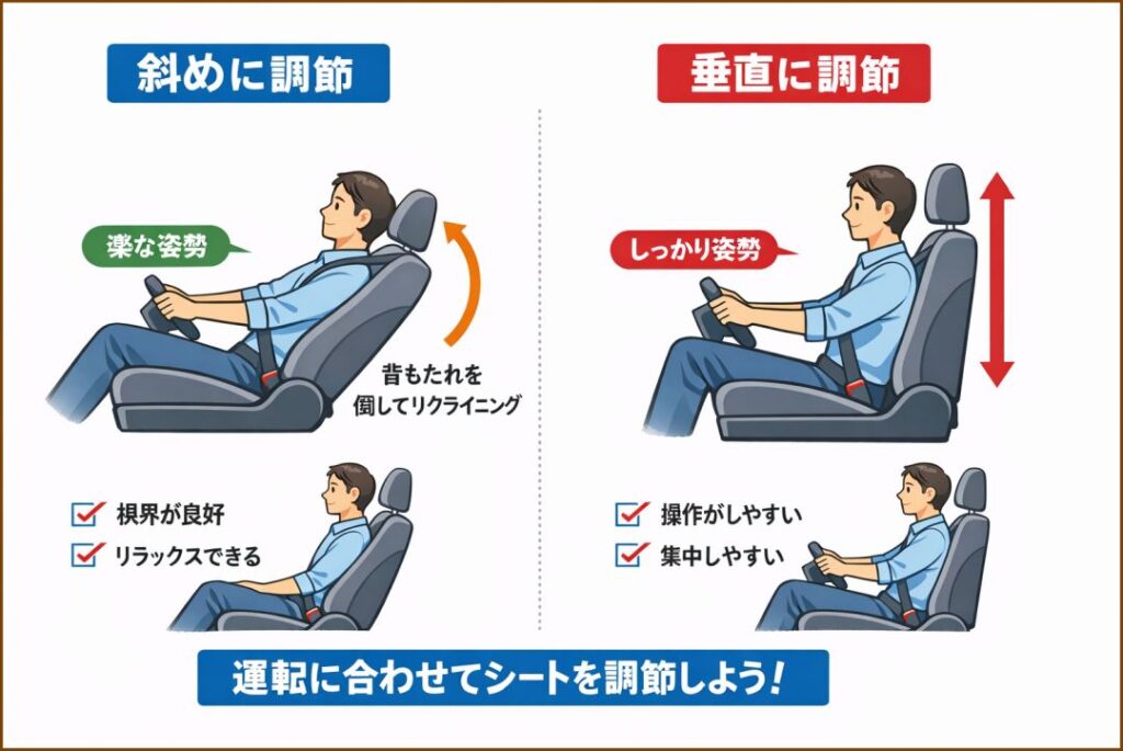 自分に合った正しいシート位置