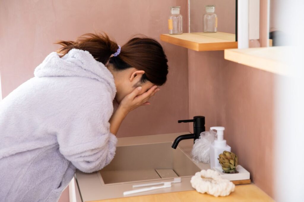 洗顔の中腰には注意