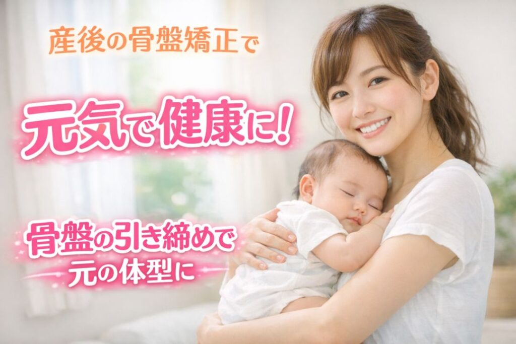 産後の骨盤矯正でげんきで健康に 骨盤の引き締めで元の体型に
