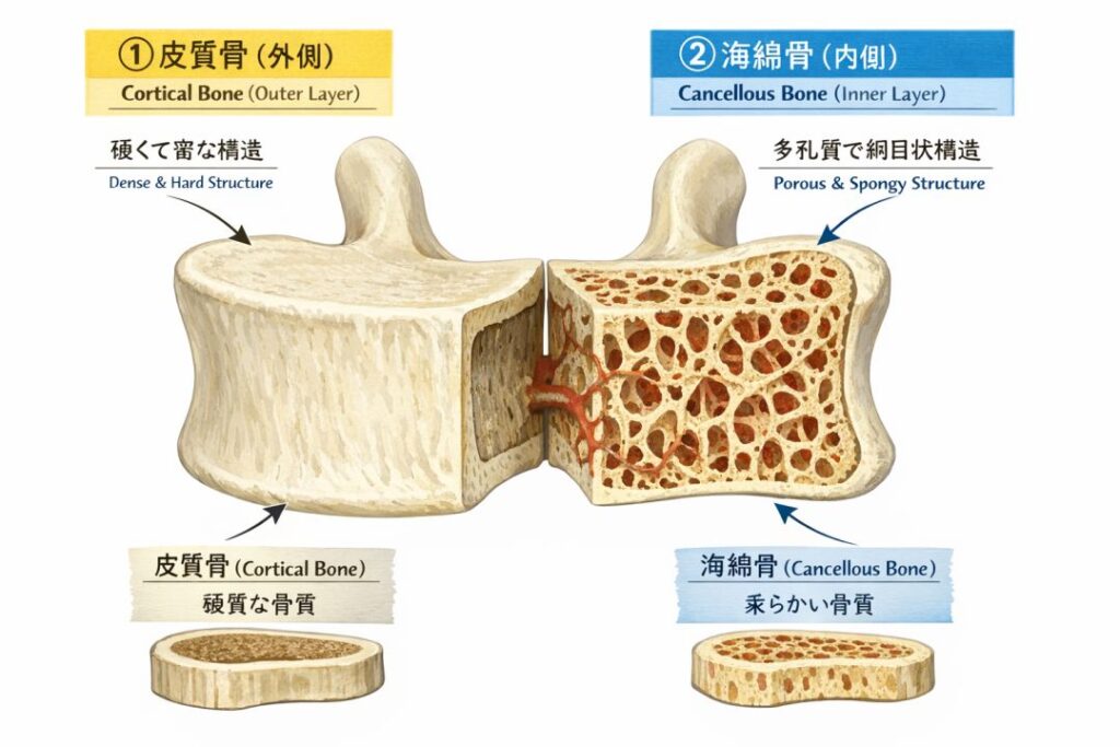 皮質骨と海綿骨