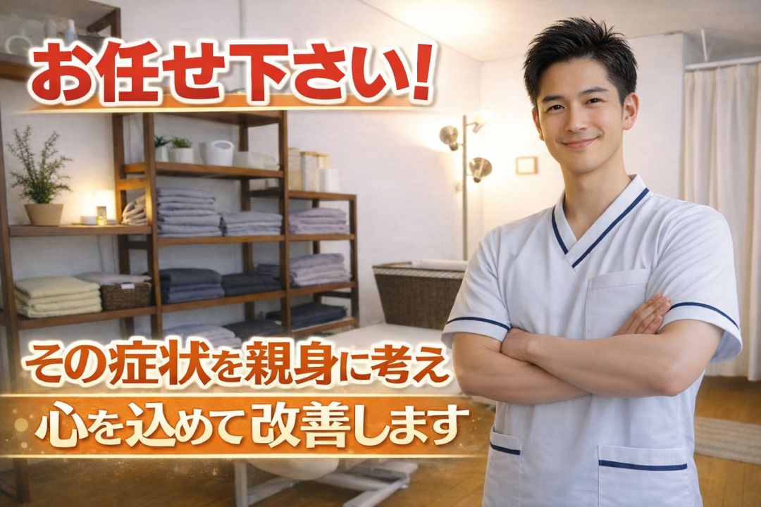 お任せ下さい！ その症状を親身に考え 心を込めて改善します