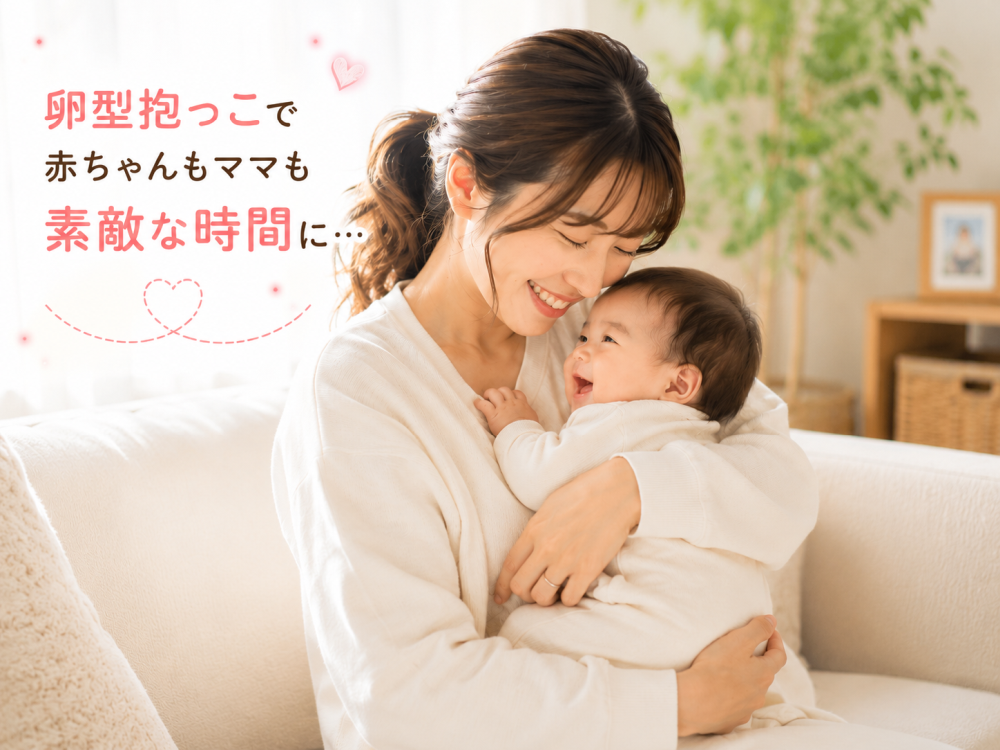 卵型抱っこで赤ちゃんもママも素敵な時間に…