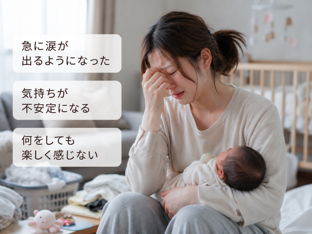 ・急に涙が出るようになった・気持ちが不安定になる・何をしても楽しく感じない