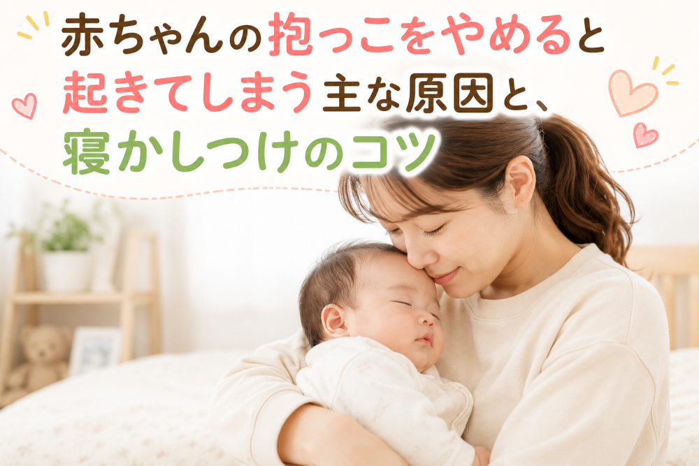 赤ちゃんの抱っこをやめると起きてしまう主な原因と、寝かしつけのコツ