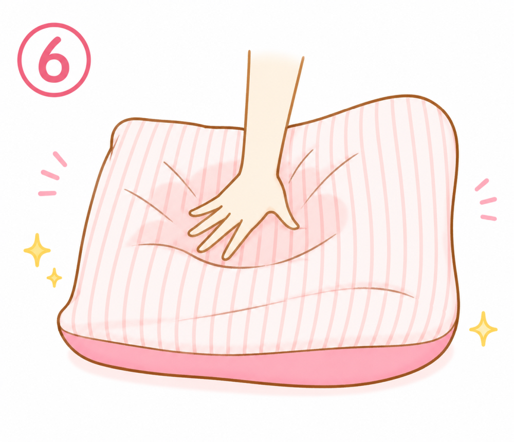 お尻の部分の形を整える