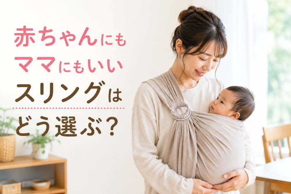 赤ちゃんにもママにもいいスリングはどう選ぶ？