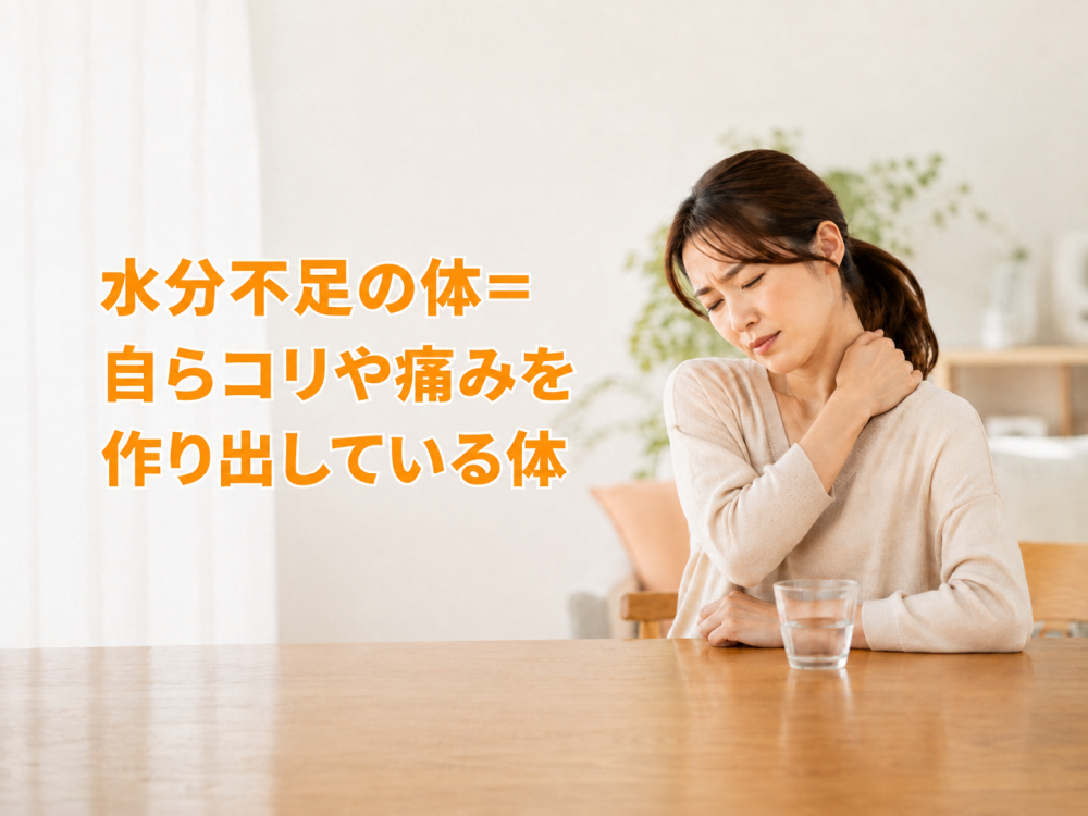 水分不足の体＝自らコリや痛みを作り出している体