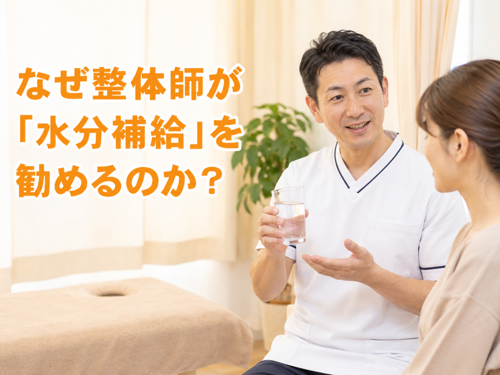 なぜ整体師が「水分補給」を勧めるのか？