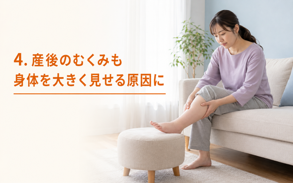 4. 産後のむくみも身体を大きく見せる原因に