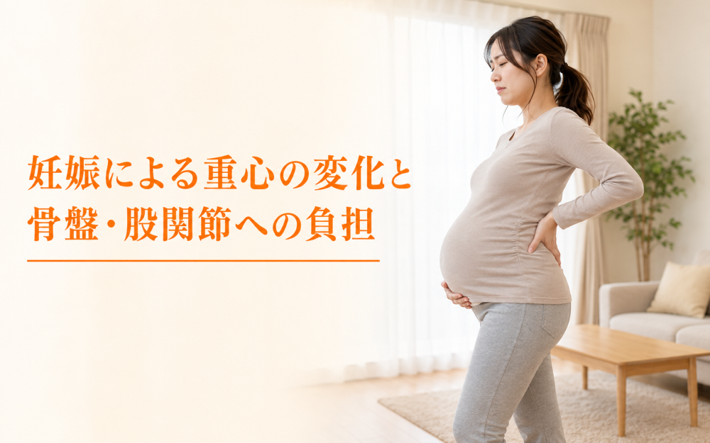 妊娠による重心の変化と骨盤・股関節への負担