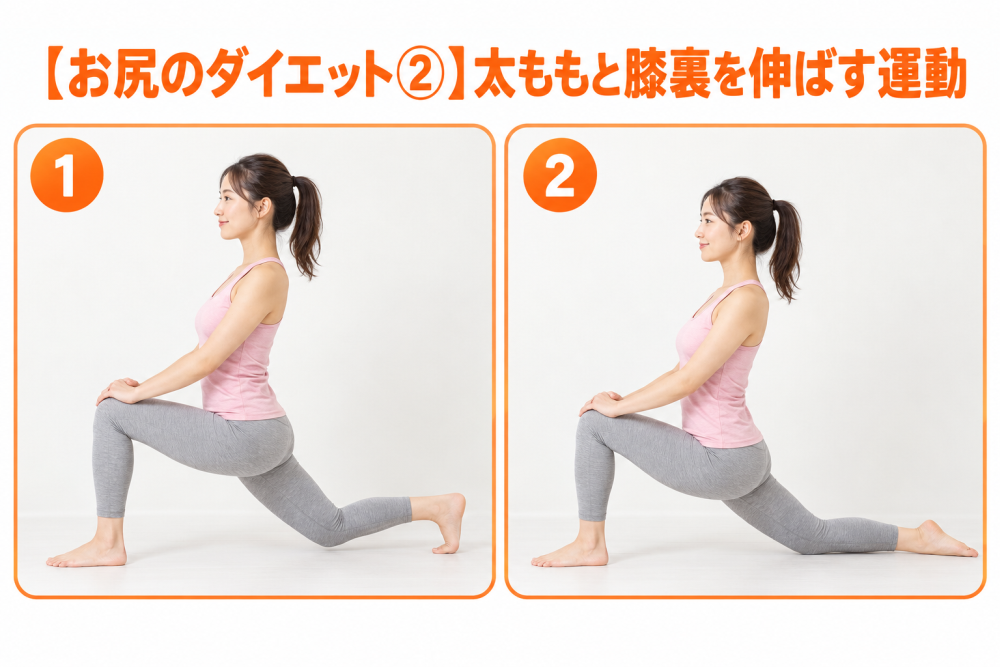 【お尻太り②】太ももと足の付け根を伸ばす運動