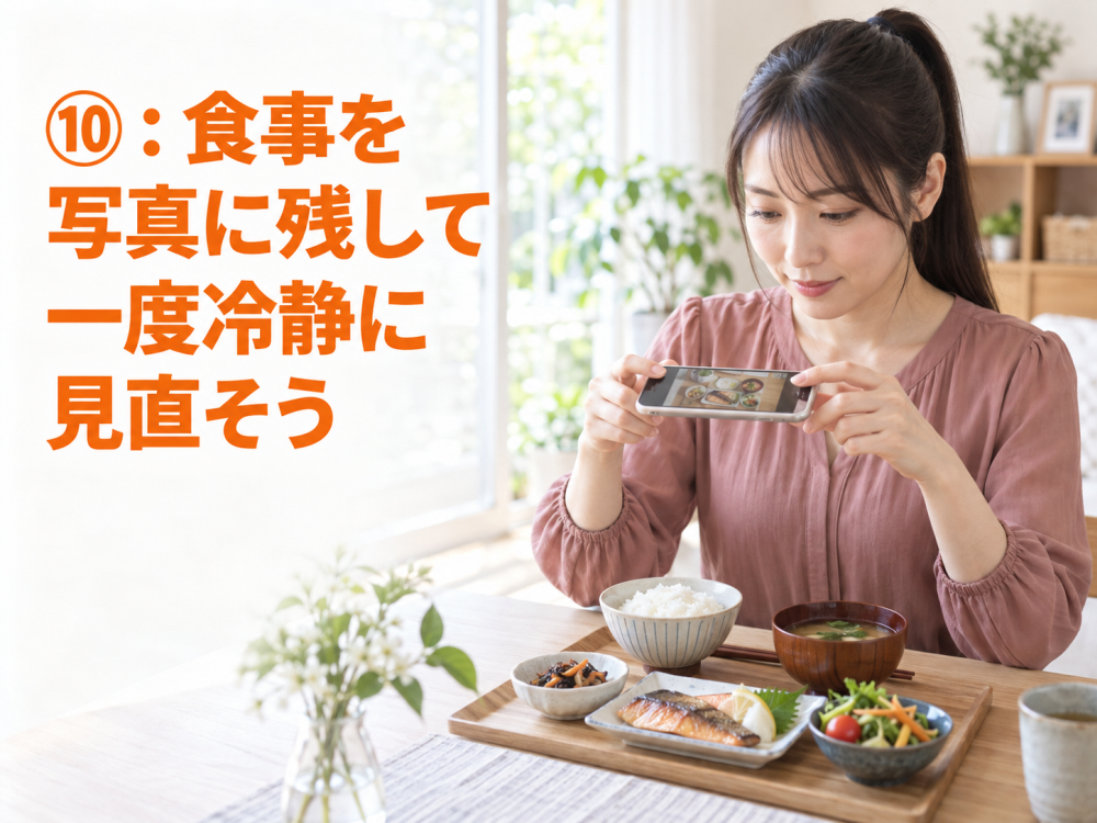 ⑩：食事を写真に残して一度冷静に見直そう