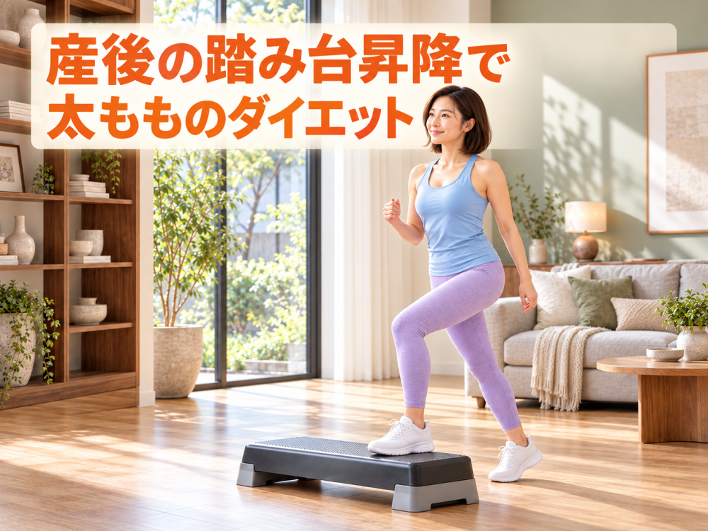 産後の踏み台昇降で太もものダイエット