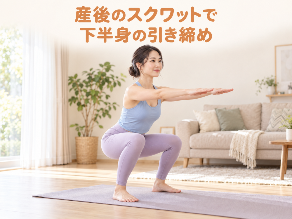 産後のスクワットで下半身の引き締め